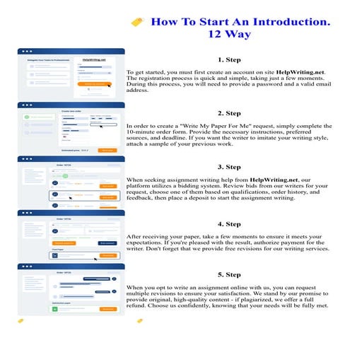 How To Start An Introduction. 12 Way. Online assignment writing service.
