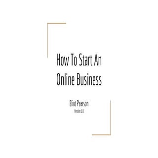 How to Start An Online Business