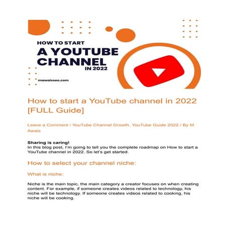 How to start a YouTube channel in 2022 [FULL Guide]