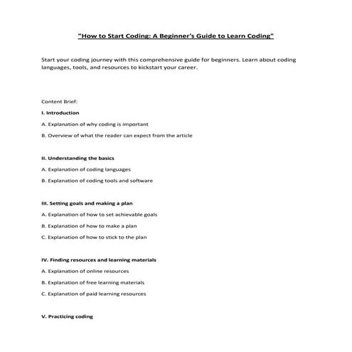 How to start coding.pdf | Internet for Beginners | Internet