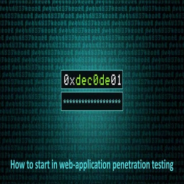 «How to start in web application penetration testing» by Maxim Dzhalamaga 