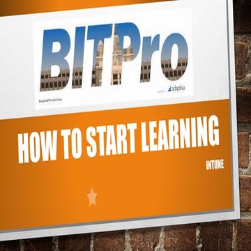 How to start Learning Microsoft Intune