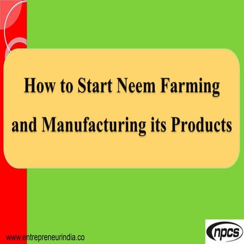 Neem products used in plant protection | PPTX