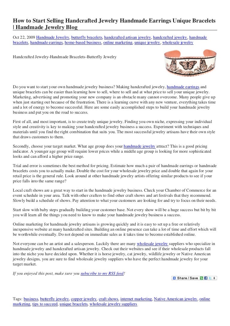 Successful Handmade Jewelry Business 2025