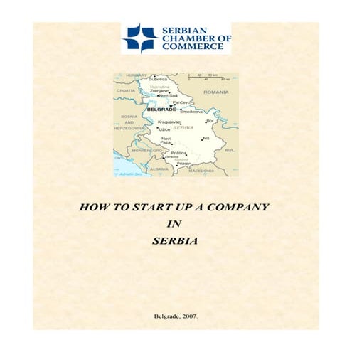 How To Start Up A Company In Serbia