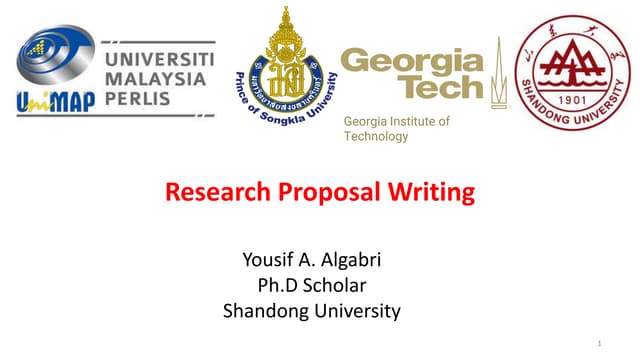 How to start writing a research proposal
