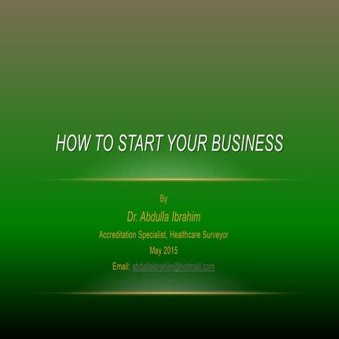 How to Start your Business