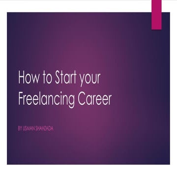 How to start your freelancing career