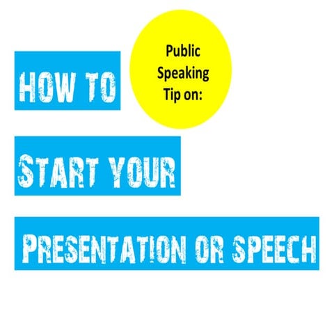 How to start your presentation speech with a question