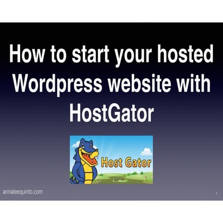 How to start your website with hostgator