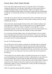 How To Curepanicattacks Anxiety  Depression