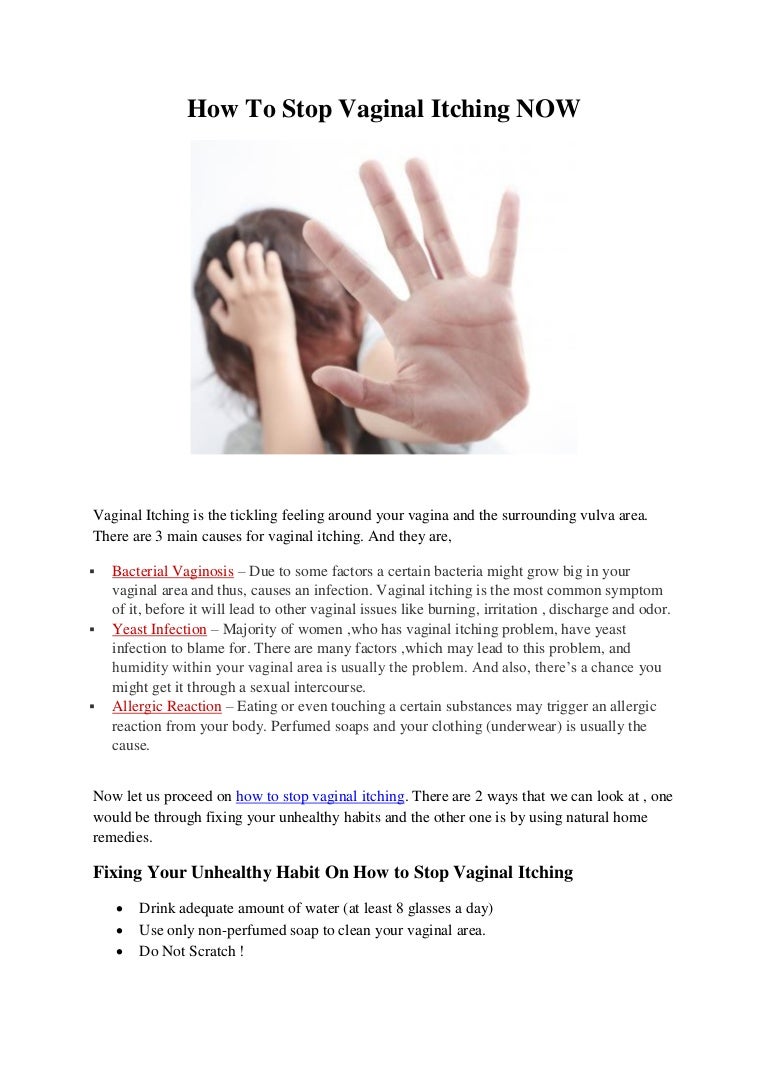 How To Stop Vaginal Itching RIGHT NOW