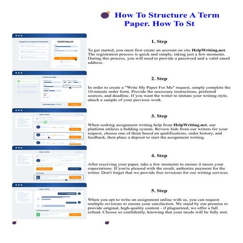 How To Structure A Term Paper. How To St
