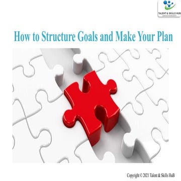 How to Structure Goals and Make Your Plan 