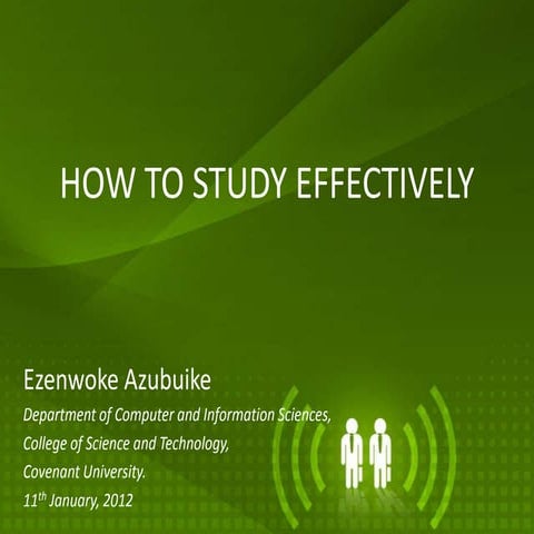 How to study effectively