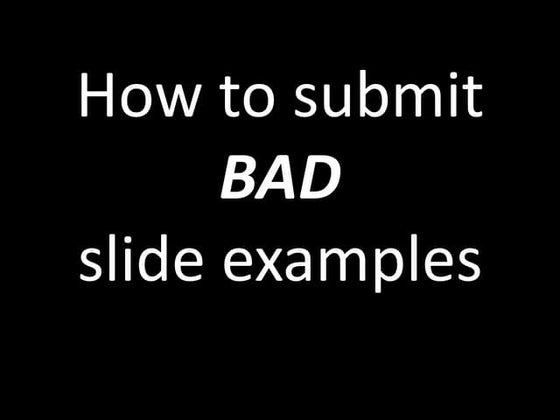 Example of bad slide | PPT