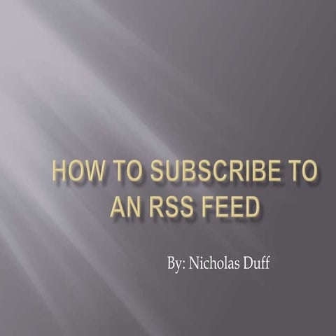 How to subscribe to an rss feed