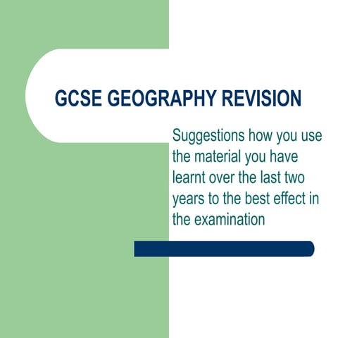 How To Succeed At Gcse Geog