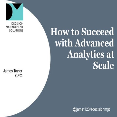 How to succeed with advanced analytics at scale