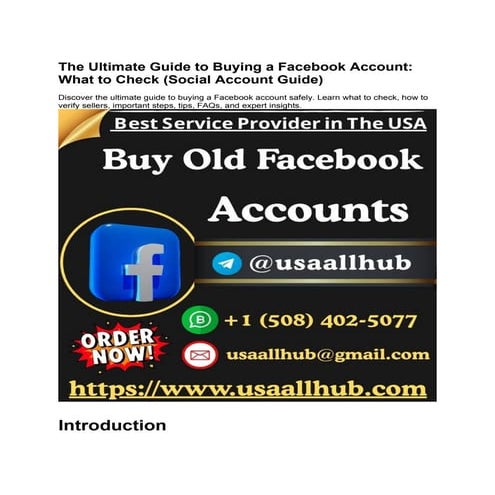 How to Successfully Buy, Old Facebook Account.docx