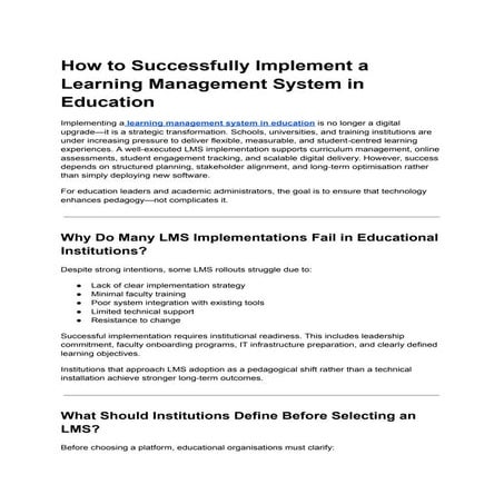 How to Successfully Implement a Learning Management System in Education.pdf