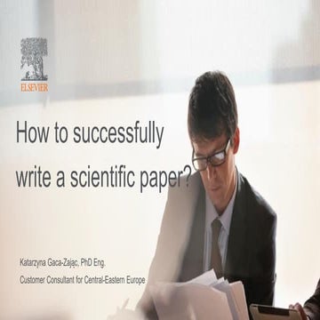 Workshop -- How to successfully write a scientific paper?