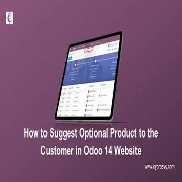 How to Suggest Optional Products to the Customer in Odoo 14 Website ?