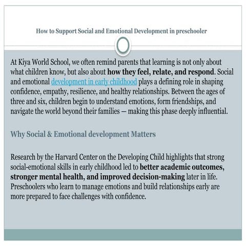 Social and Emotional Development Skills in Children | PDF