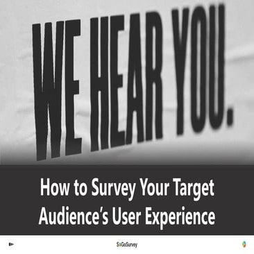 How to Survey Your Target Audience's User Experience