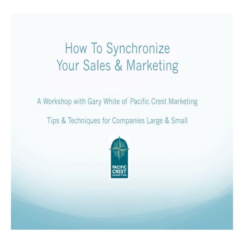 How to synchronize your sales & marketing