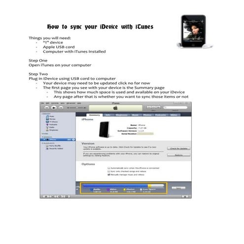 How to Sync iDevice with iTunes
