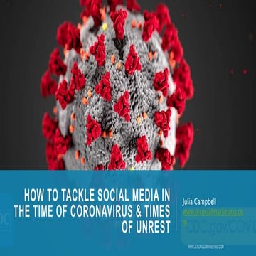 How to Tackle Social Media in the Time of Coronavirus & Times of Unrest