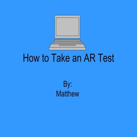 How To Take An Ar Test | PPT