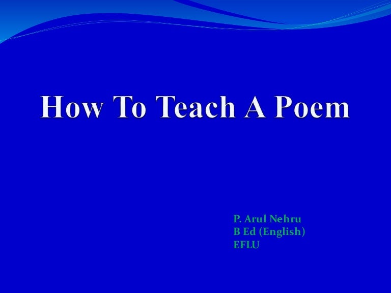 how-to-teach-a-poem