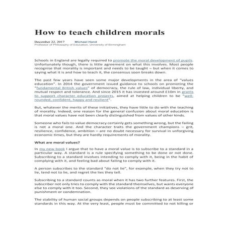 How to teach children