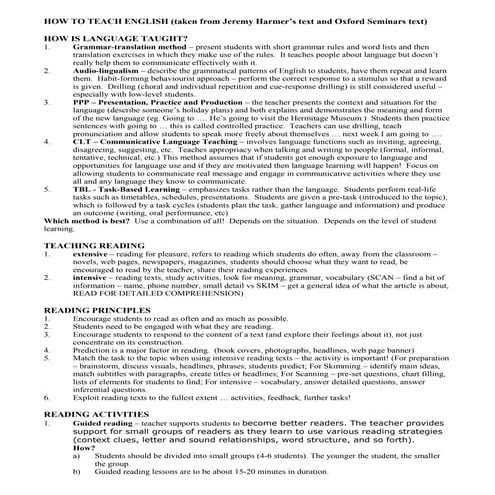 How to Teach English