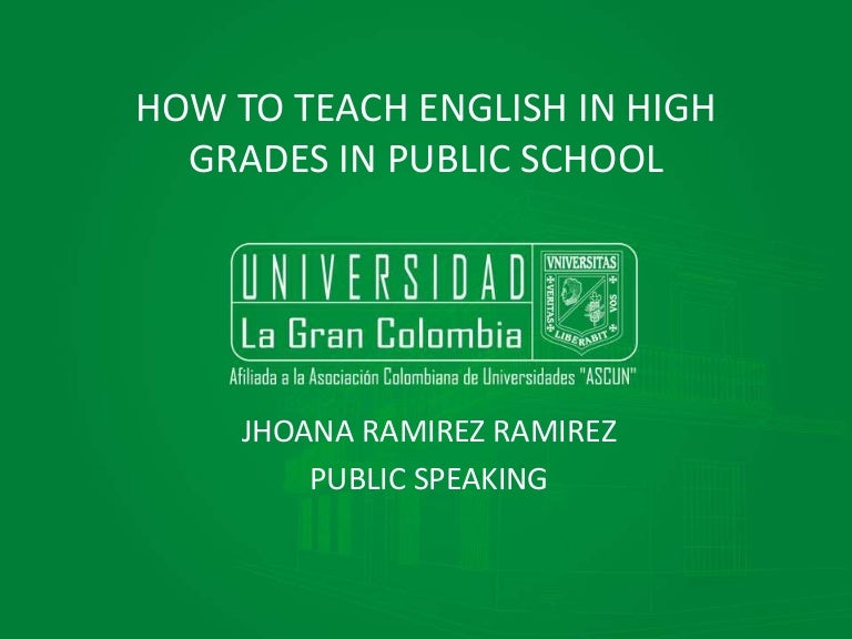 How to teach english in high grades in public schools