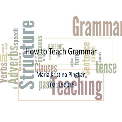 How to teach grammar