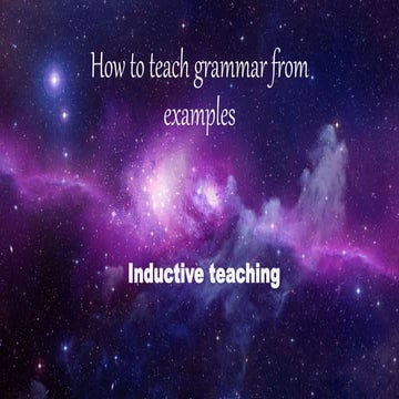 Inductive teaching