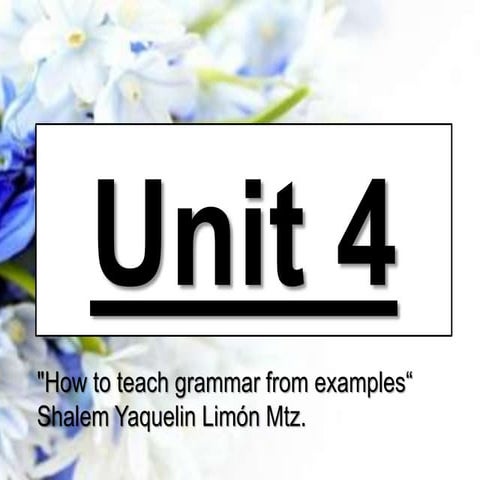 How to teach grammar from examples ( Inductive .Approach ).