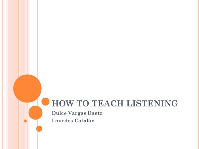 How to teach listening & vocabulary