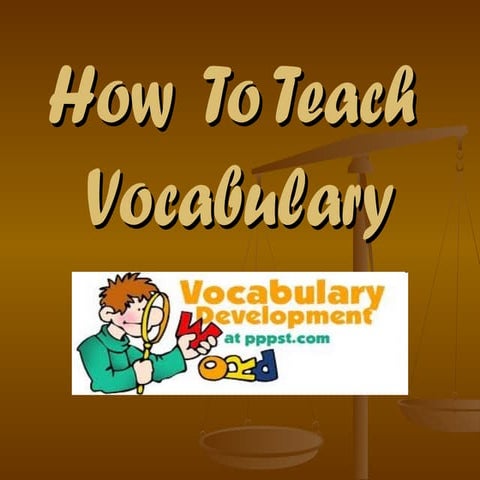 копия How  to teach vocabulary