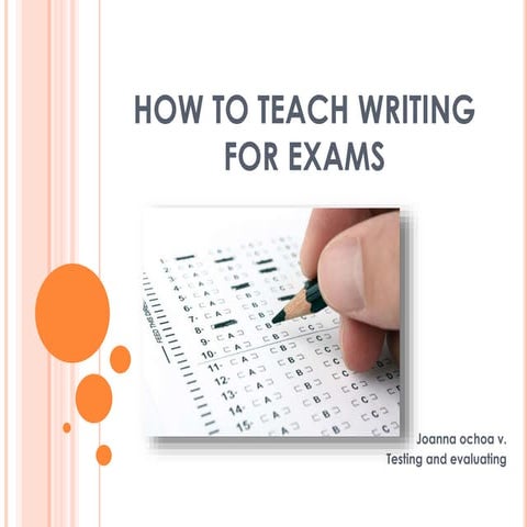How to teach writing for exams