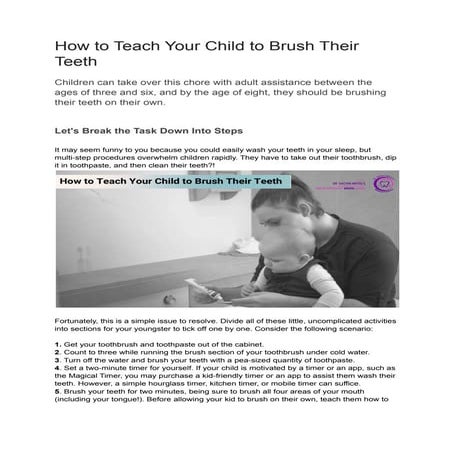 How to teach your child to brush their teeth | PDF