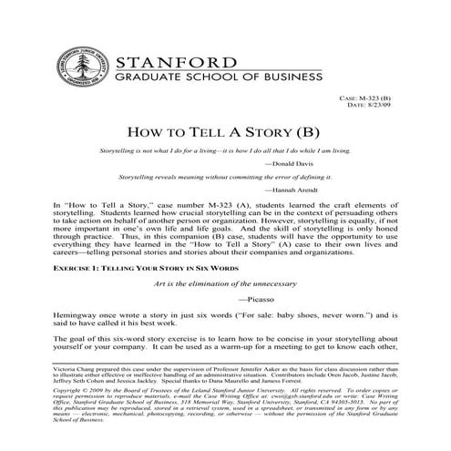 The Art of Storytelling | PDF