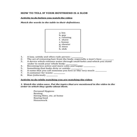 How to tell if your boyfriend is a slob