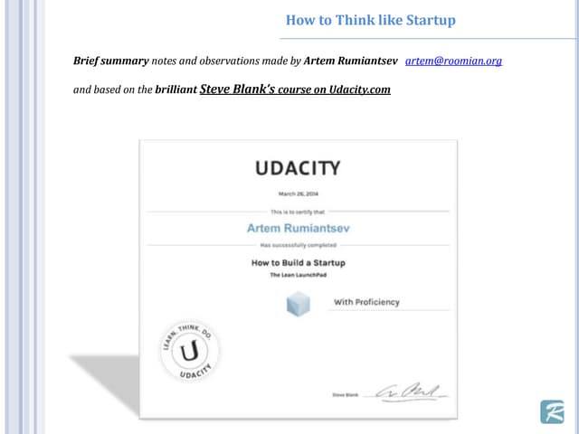 How to think like startup
