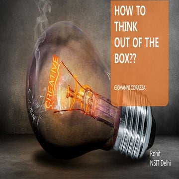 How to think out of the box