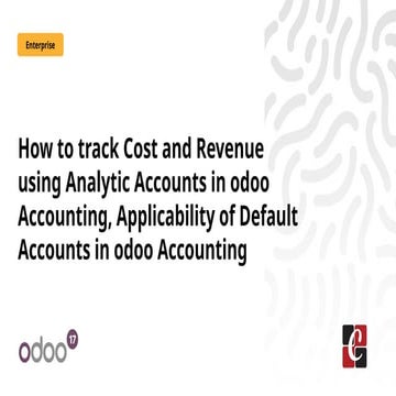 How to track Cost and Revenue using Analytic Accounts in odoo Accounting, App...