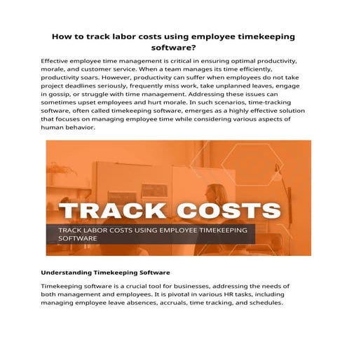 How to track labor costs using employee timekeeping software.docx